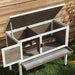 Outdoor Wooden Guinea Pig Hutch – Brown | Slide-Out Tray, Mesh Door and Asphalt Roof PAWHUT - Little and Giant Explorers PawHut