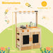 Outdoor Wooden Mud Kitchen with Potting Plants - Little and Giant Explorers Costway
