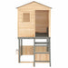 Outdoor Wooden Playhouse with Slide in Dark Grey and Solid Wood Fir - Little and Giant Explorers vidaXL