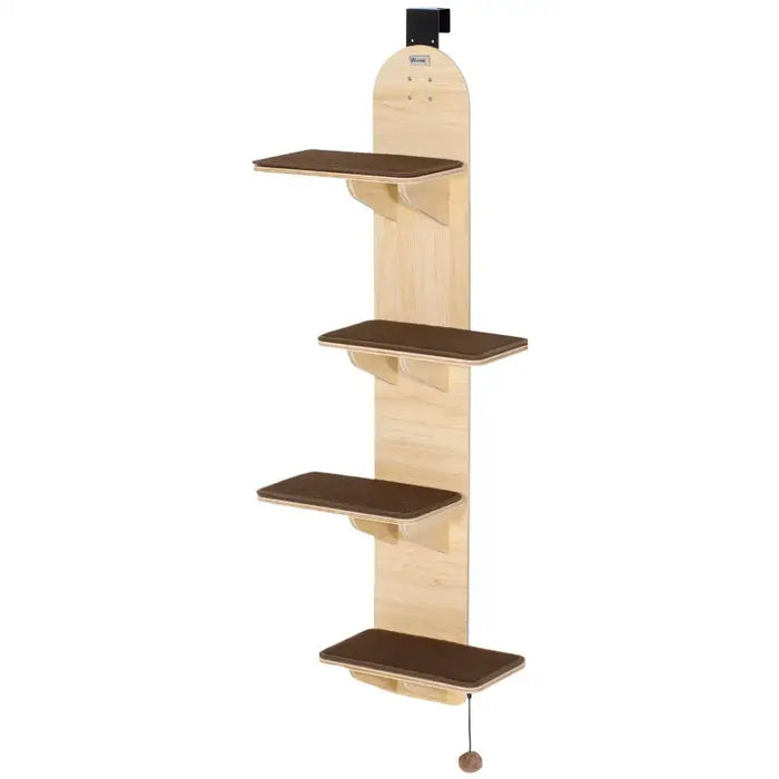 Over-the-Door Cat Shelf – Four-Tier Hanging Cat Tree | Space-Saving Design PAWHUT - Little and Giant Explorers PawHut
