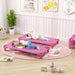 Pack of 6 Stackable Kids Nap Cots – Pink | Space-Saving Design - Raised Bed Costway - Little and Giant Explorers Costway