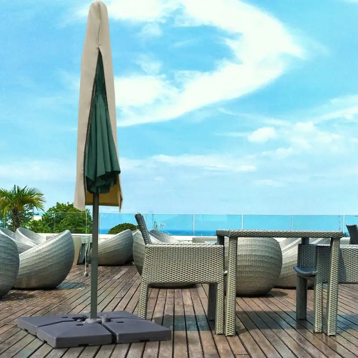 Parasol Cover 160cm – Oxford Cloth | Zip and Drawstring Secure Fit OUTSUNNY - Little and Giant Explorers Outsunny