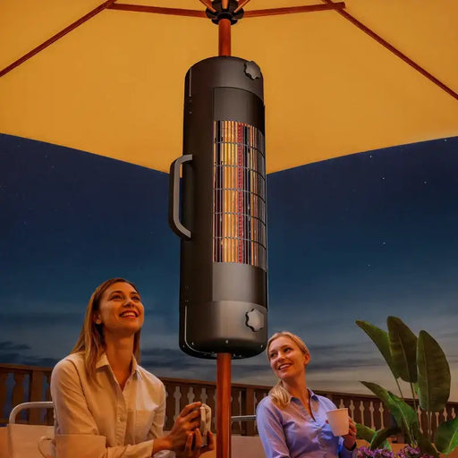 Parasol Patio Heater – 2000W Electric | Umbrella-Mounted - Two Heat Settings OUTSUNNY - Little and Giant Explorers Outsunny