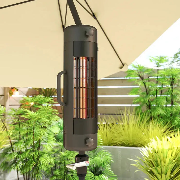 Parasol Patio Heater – 2000W Electric | Umbrella-Mounted - Two Heat Settings OUTSUNNY - Little and Giant Explorers Outsunny