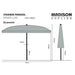 Parasol 'Patmos Luxe' Rectangle in Ecru (210 x 140cm) - Little and Giant Explorers Madison