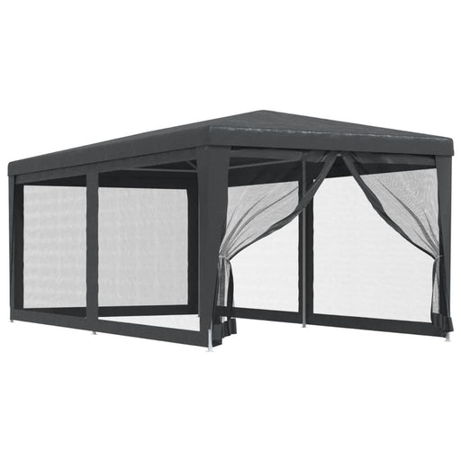 Party Tent with 6 Mesh Sidewalls in Anthracite (3 x 6m) - Little and Giant Explorers vidaXL