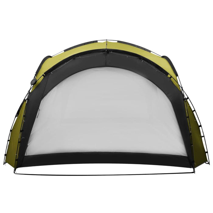 Party Tent with LED and 4 Sidewalls in Green (3.6 x 3.6 x 2.3m) - Little and Giant Explorers vidaXL