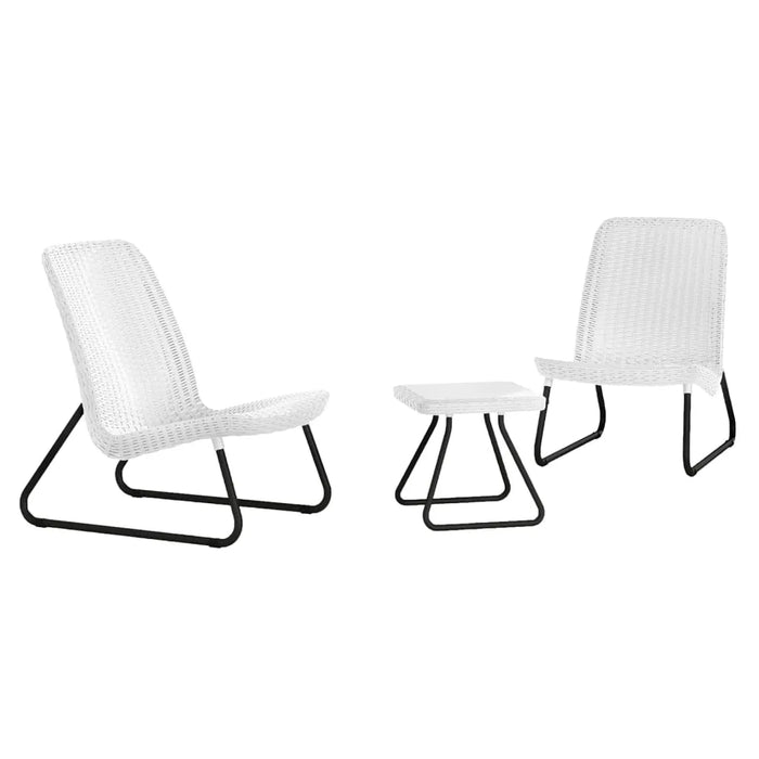 Patio Furniture Set 3 Pieces 'Rio' in White - Little and Giant Explorers Keter