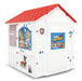 Paw Patrol Adventure Bay playhouse with red roof, character images, indoor outdoor toy