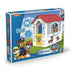 Paw Patrol Adventure Bay playhouse toy box featuring cartoon characters and colorful indoor outdoor playhouse illustration
