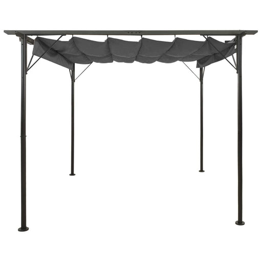 Pergola with Retractable Roof in Anthracite (3 x 3m) Steel 180 g/m² - Little and Giant Explorers vidaXL