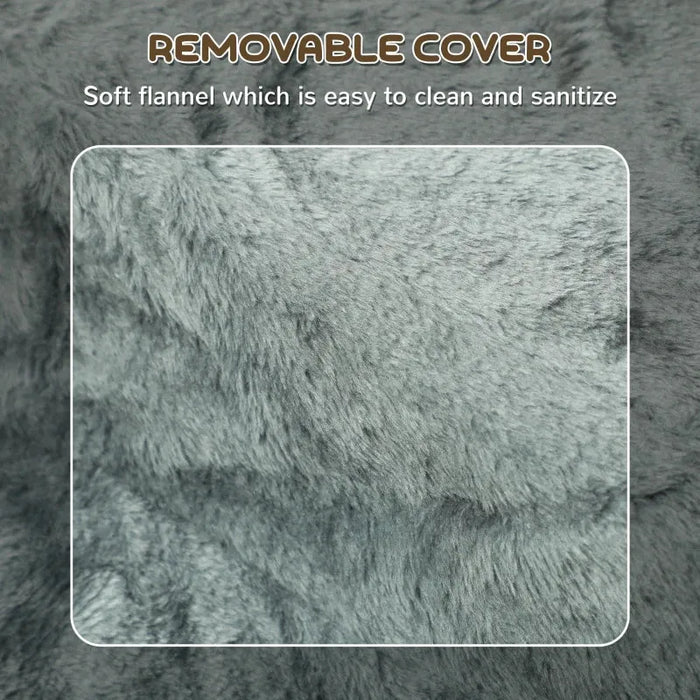 Pet Stairs – Light Grey | Flannel 4-Step Dog Steps - Portable and Supportive Design PAWHUT - Little and Giant Explorers PawHut