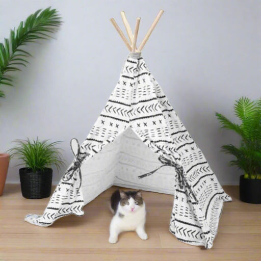 Pet Tent Tipi Canvas (56 x 56 x 74cm) - Little and Giant Explorers Pets Collection