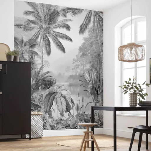 Photo Mural 'Lac Tropical' in Black & White (200 x 270cm) - Little and Giant Explorers Komar