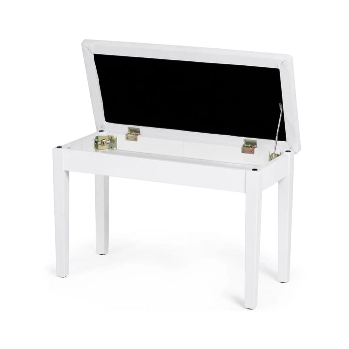 White table with a black top on a white background
