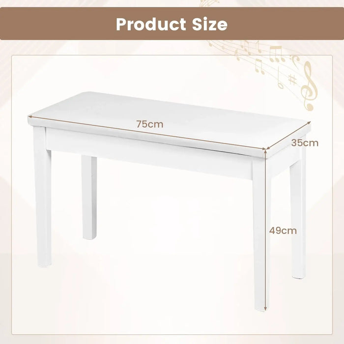 White table with dimensions labeled on a beige background