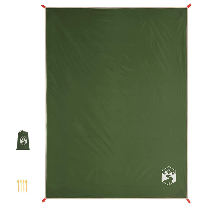 Picnic Blanket with Pegs in Green (205 x 155cm) - Little and Giant Explorers vidaXL