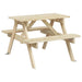 Picnic Table for 4 Kids with Umbrella Hole in Solid Wood Fir - Little and Giant Explorers vidaXL