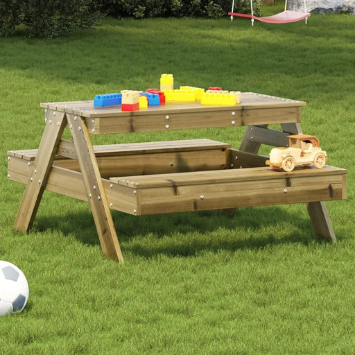 Picnic Table for Kids in Impregnated Wood Pine - Little and Giant Explorers vidaXL