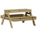 Picnic Table for Kids in Impregnated Wood Pine - Little and Giant Explorers vidaXL