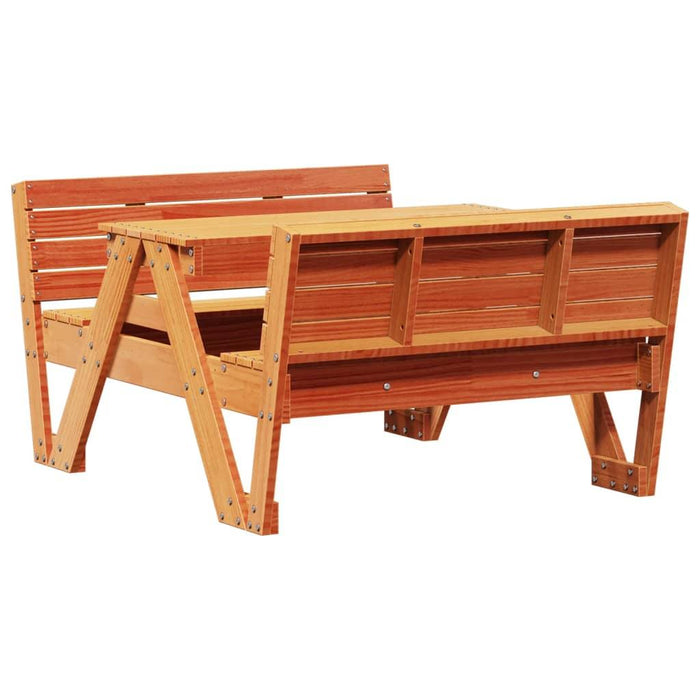 Picnic Table for Kids in Wax Brown and Solid Wood Pine - Little and Giant Explorers vidaXL