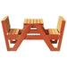 Picnic Table for Kids in Wax Brown and Solid Wood Pine - Little and Giant Explorers vidaXL