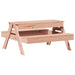 Picnic Table with Sandpit for Kids in Solid Wood Douglas - Little and Giant Explorers vidaXL