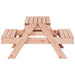 Picnic Table with Sandpit for Kids in Solid Wood Douglas - Little and Giant Explorers vidaXL