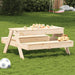 Picnic Table with Sandpit for Kids in Solid Wood Pine - Little and Giant Explorers vidaXL