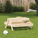 Picnic Table with Sandpit for Kids in Solid Wood Pine - Little and Giant Explorers vidaXL