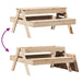 Picnic Table with Sandpit for Kids in Solid Wood Pine - Little and Giant Explorers vidaXL