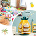 Pineapple Toy Storage Organiser | 360° Rotation with Wheels and Rail - Little and Giant Explorers Costway