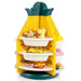 Pineapple Toy Storage Organiser | 360° Rotation with Wheels and Rail - Little and Giant Explorers Costway