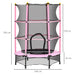 Kids Trampoline with Safety Net | Pink with Spring-Free Bungee Design - Little and Giant Explorers HOMCOM