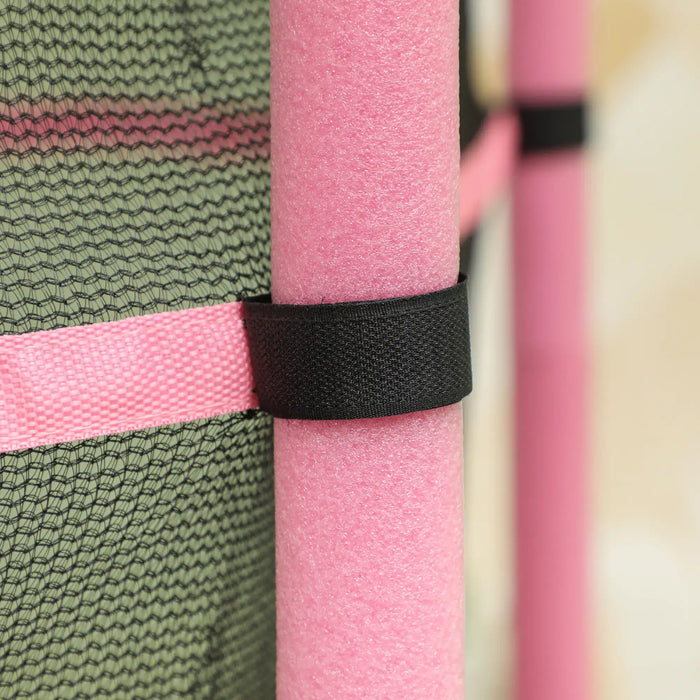 Kids Trampoline with Safety Net | Pink with Spring-Free Bungee Design - Little and Giant Explorers HOMCOM