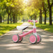 Pink Toddler Balance Bike – 4-Wheel Stability | Adjustable Seat and Handlebar COSTWAY - Little and Giant Explorers Costway