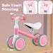 Pink Toddler Balance Bike – 4-Wheel Stability | Adjustable Seat and Handlebar COSTWAY - Little and Giant Explorers Costway