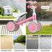 Pink Toddler Balance Bike – 4-Wheel Stability | Adjustable Seat and Handlebar COSTWAY - Little and Giant Explorers Costway