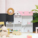 Dollhouse Bookshelf | Dual-Purpose Storage with 5 Compartments and Bonus Balcony - Little and Giant Explorers Costway