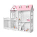 Dollhouse Bookshelf | Dual-Purpose Storage with 5 Compartments and Bonus Balcony - Little and Giant Explorers Costway