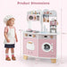 Wooden Kids Kitchen Playset | Coffee Arts and Complete Kitchen Experience - Little and Giant Explorers Costway