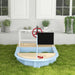 Pirate Ship Wooden Kids Sandbox with Blackboard and Rudder - Little and Giant Explorers Outsunny