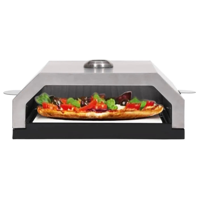 Pizza Oven with Ceramic Stone for Gas Charcoal BBQ - Little and Giant Explorers vidaXL