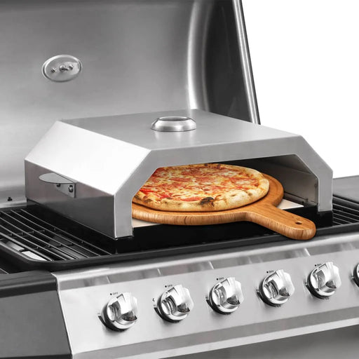 Pizza Oven with Ceramic Stone for Gas Charcoal BBQ - Little and Giant Explorers vidaXL