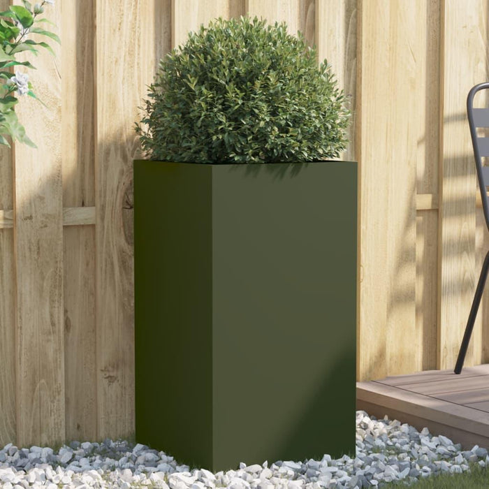 Planter in Olive Green (42 x 38 x 75cm) - Little and Giant Explorers vidaXL