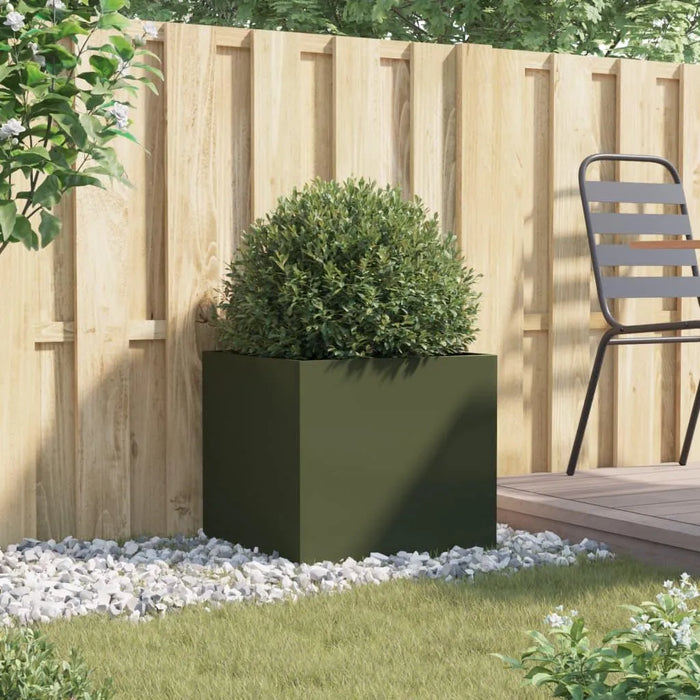 Planter in Olive Green (49 x 47 x 46cm) - Little and Giant Explorers vidaXL