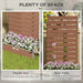 Planter with Trellis for Climbing Plants in Light Brown - Little and Giant Explorers Outsunny