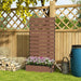 Planter with Trellis for Climbing Plants in Light Brown - Little and Giant Explorers Outsunny