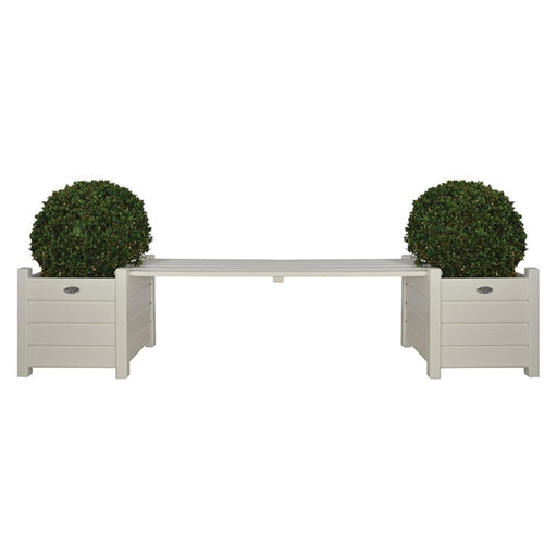 Planters with Bridge Bench in White - Little and Giant Explorers Esschert Design