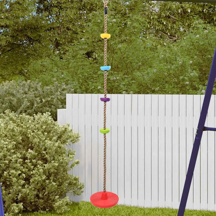Plastic Disc Swing | Multicoloured Synthetic Plastic for Ages 3-12 Years - Little and Giant Explorers vidaXL